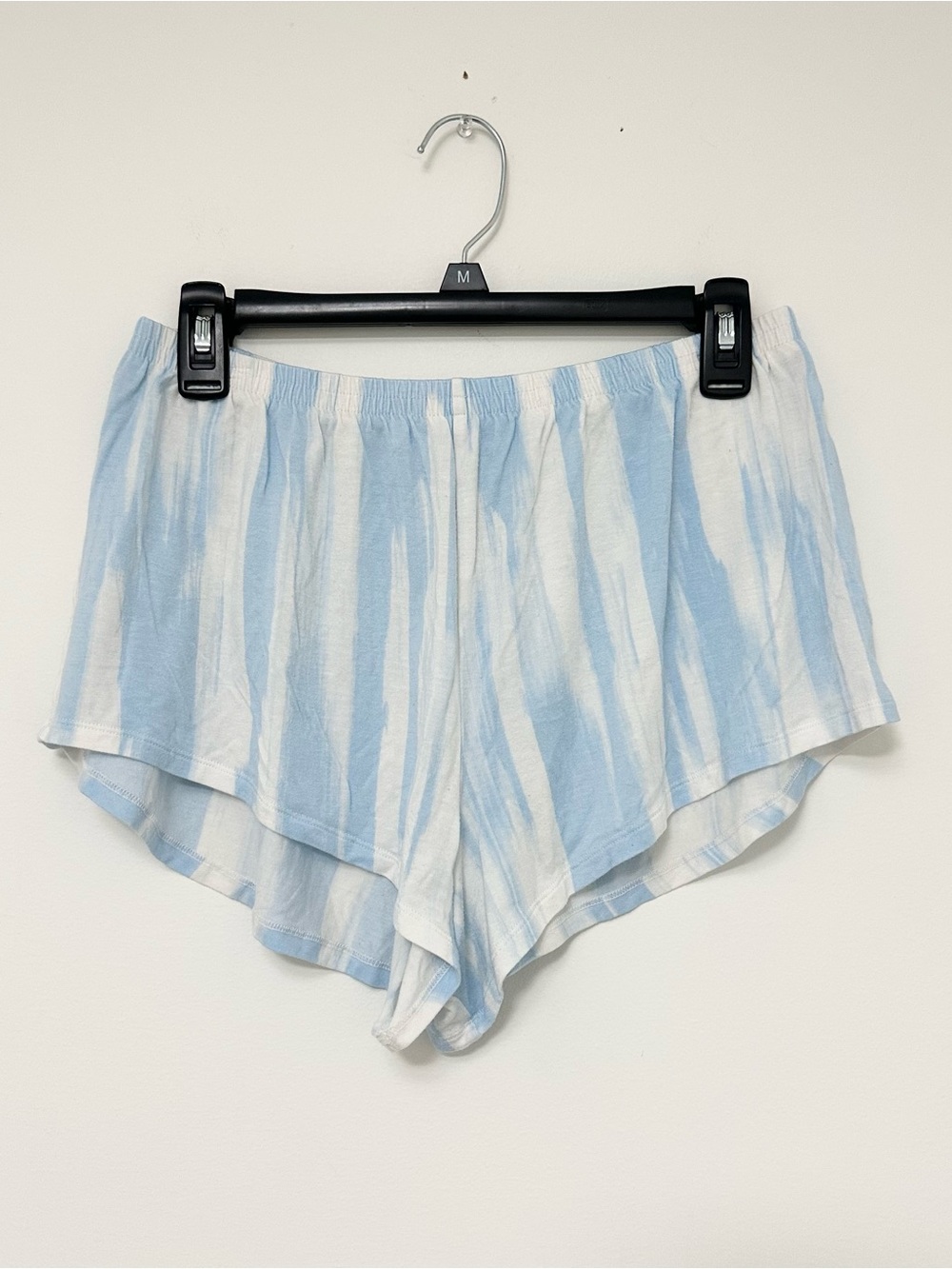 Athleta Blue and White Tie-Dye Nighttime Bliss Sleep Shorts Women's Size Small